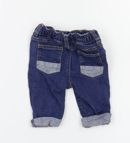 George Girls Blue   Cargo Jeans Size 0-3 Months