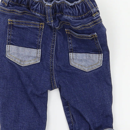 George Girls Blue   Cargo Jeans Size 0-3 Months