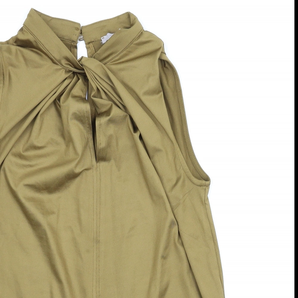 Womens UK Size XS H&M Green Basic Blouse