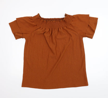 Womens UK Size 16 George Orange Basic Blouse