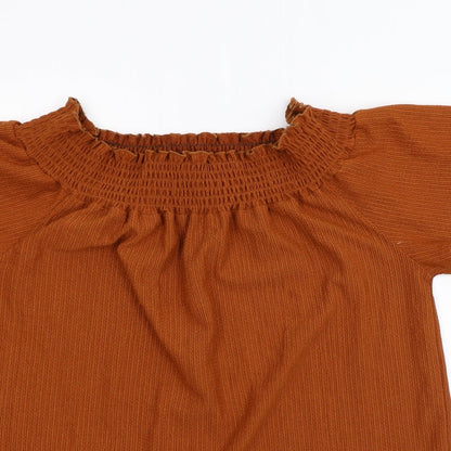 Womens UK Size 16 George Orange Basic Blouse
