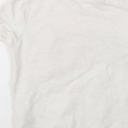 Nickelodeon Girls White  Jersey Basic T-Shirt Size 8-9 Years