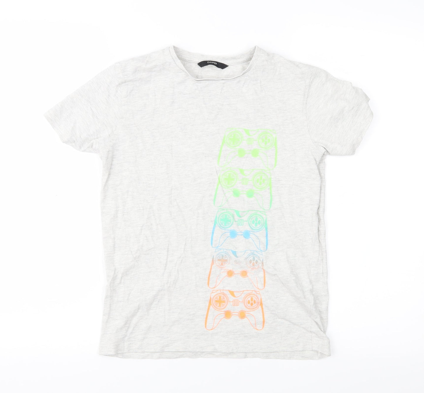 George Boys Grey  Jersey Basic T-Shirt Size 10-11 Years