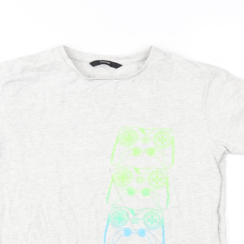 George Boys Grey  Jersey Basic T-Shirt Size 10-11 Years
