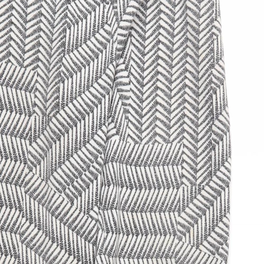 Zack Womens Grey Geometric  Trousers  Size 8 L28 in