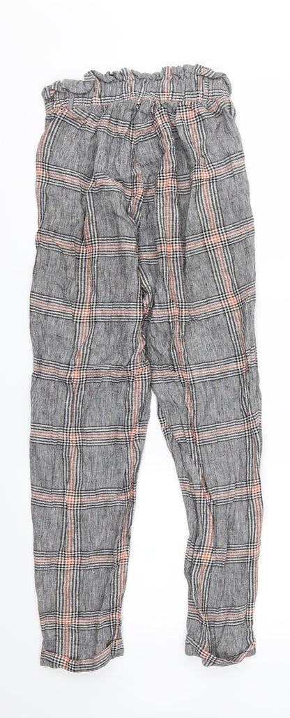 Womens UK Size S Bershka Regular Fit  Grey Trousers