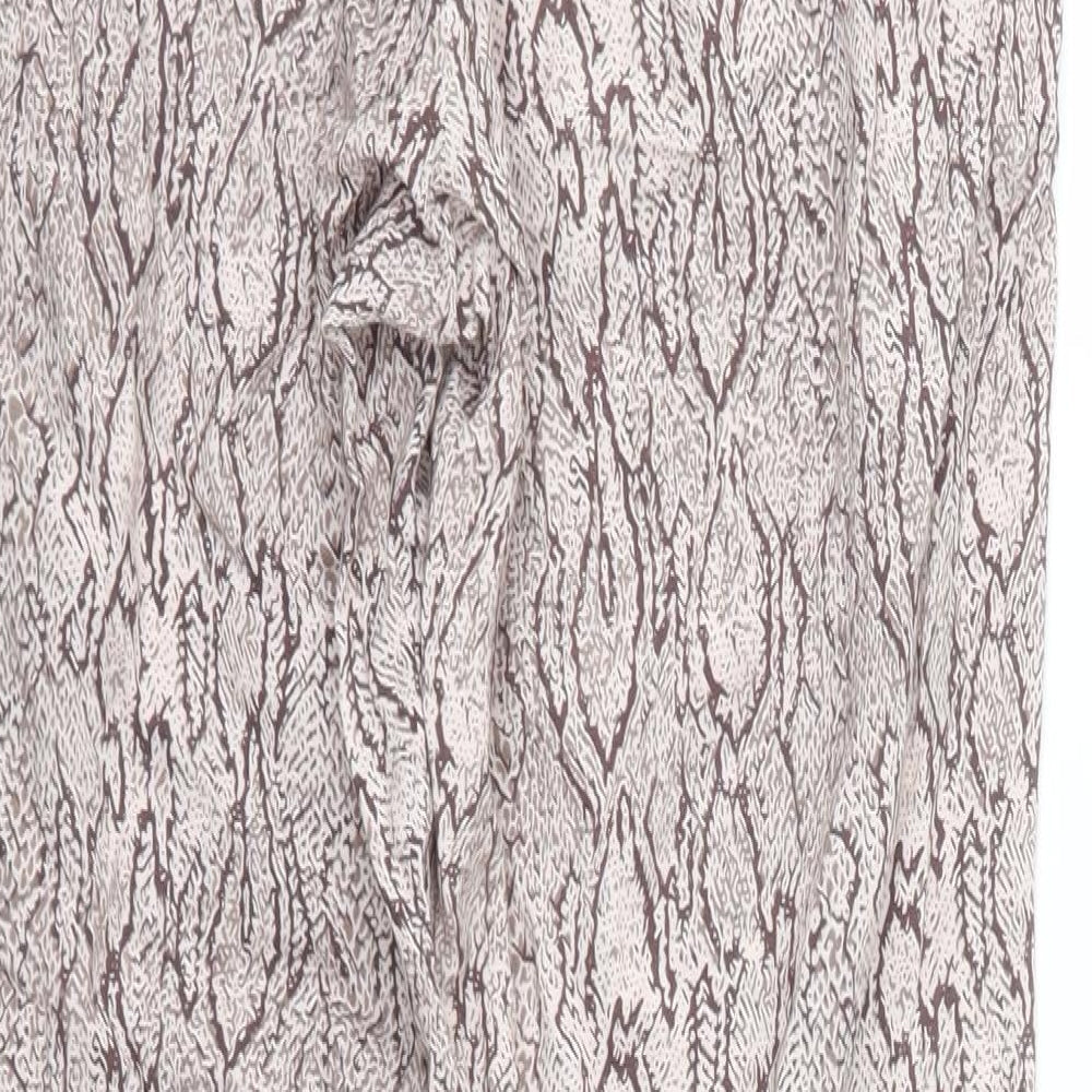 Primark Womens Brown Animal Print  Trousers  Size 4 L28 in