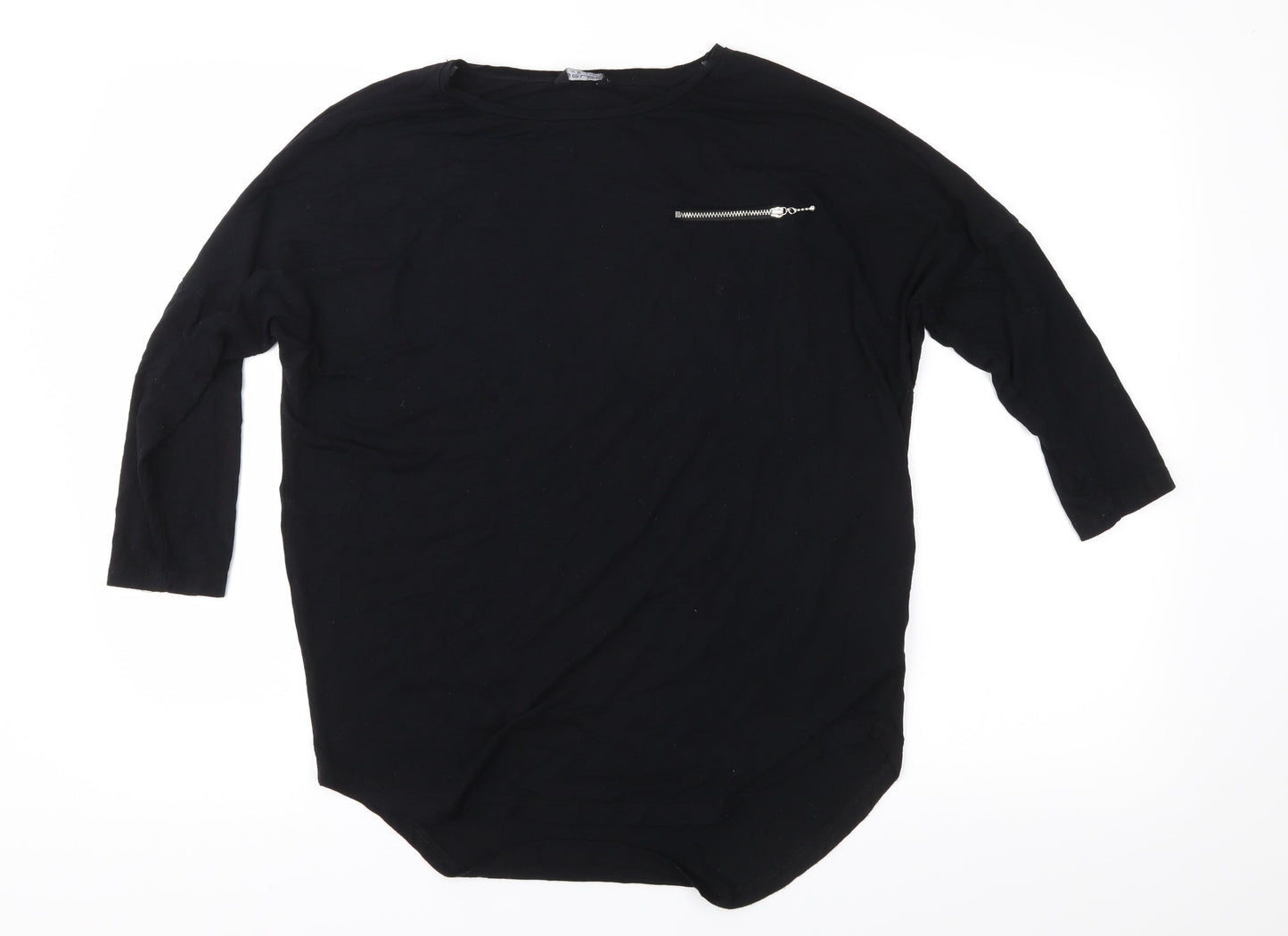 Womens UK Size 8 Select Black Tunic T-Shirt