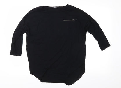 Womens UK Size 8 Select Black Tunic T-Shirt