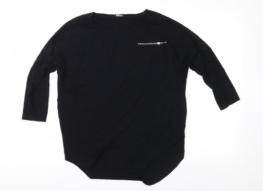 Womens UK Size 8 Select Black Tunic T-Shirt