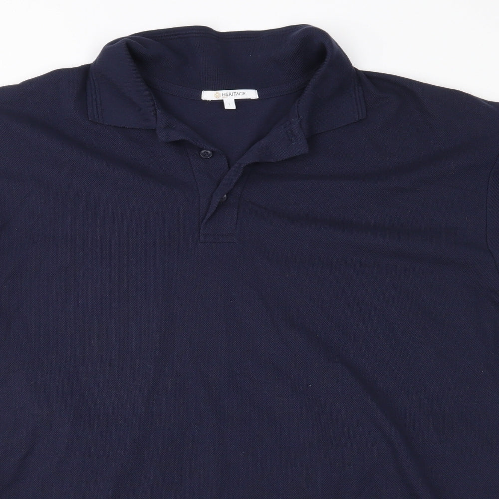 Heritage Mens Blue    Polo Size L