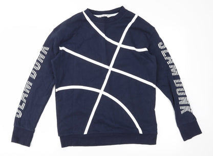 H&M Girls Blue   Pullover Sweatshirt Size 13-14 Years