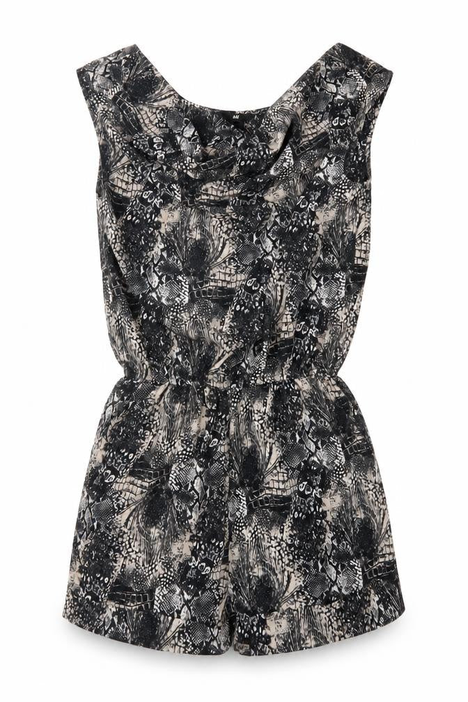Womens UK Size 6 H&M One-Piece Black Playsuit