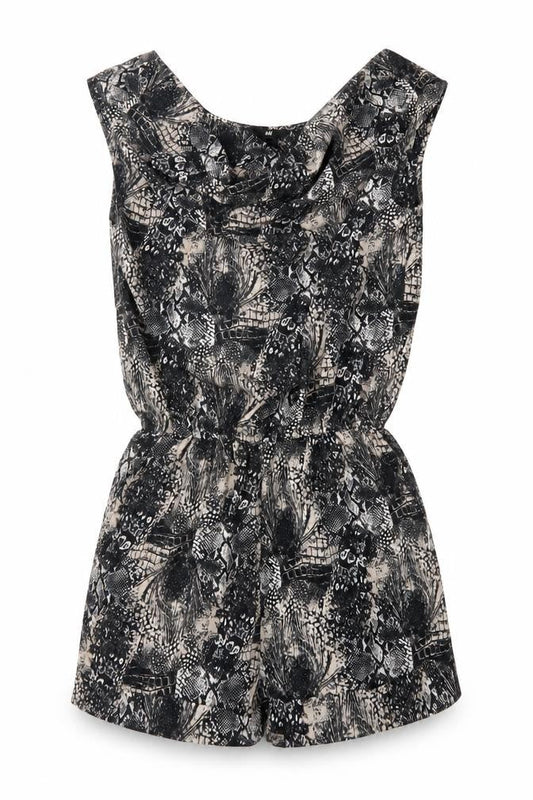 Womens UK Size 6 H&M One-Piece Black Playsuit