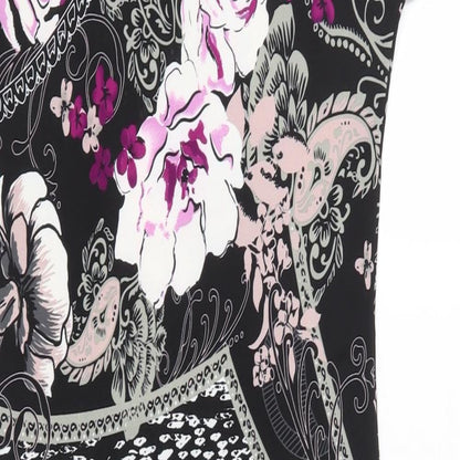 New Look Womens Black Floral  Sheath  Size S
