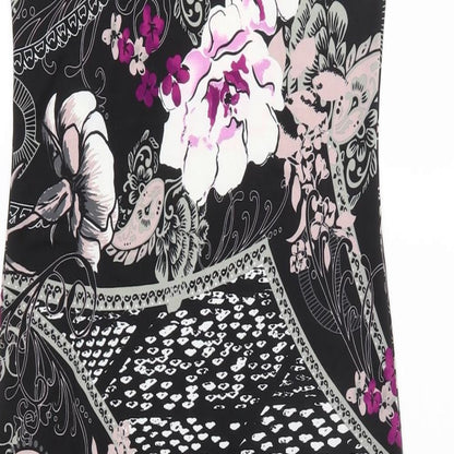 New Look Womens Black Floral  Sheath  Size S