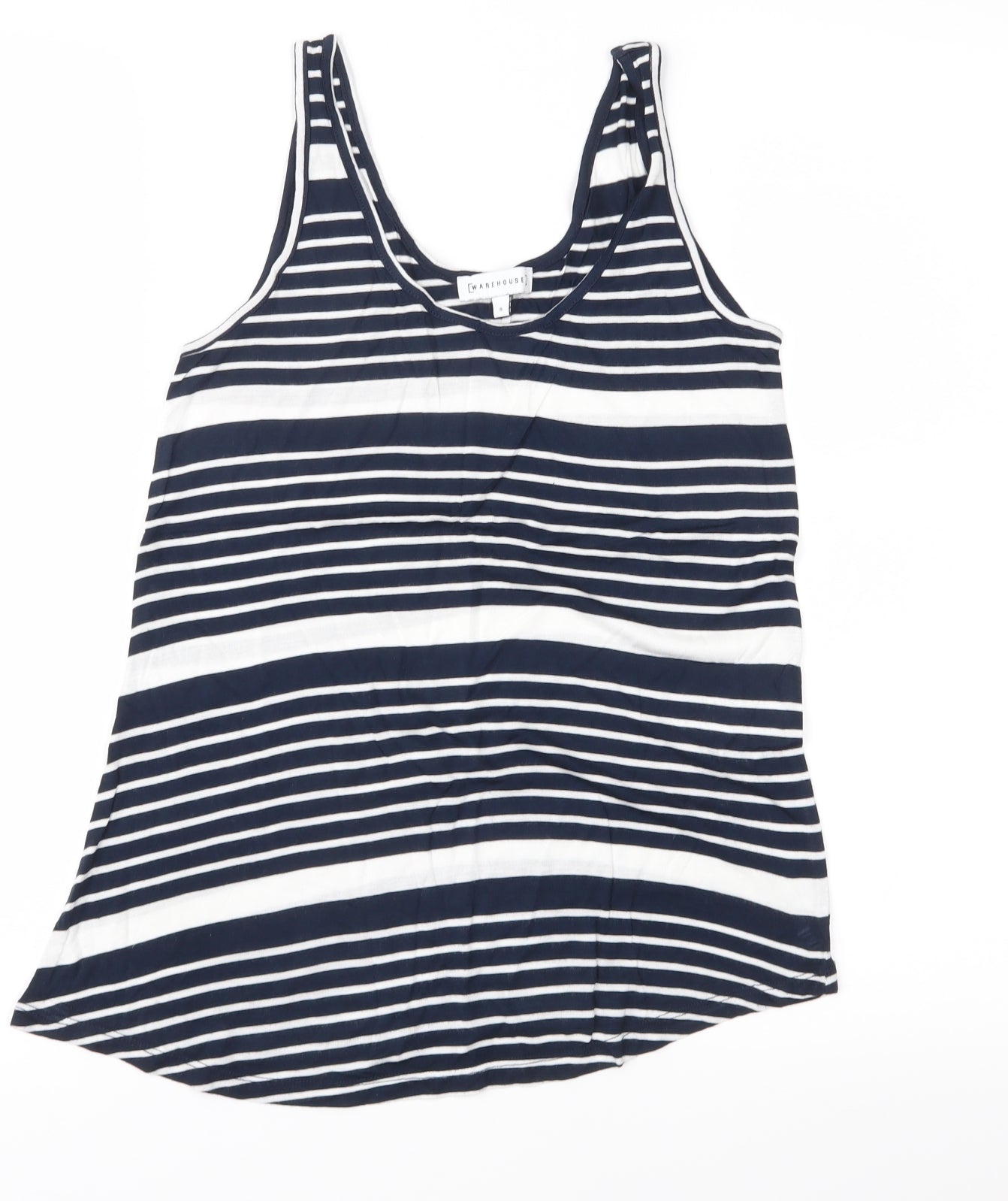Womens UK Size 8 Warehouse Blue Basic Tank