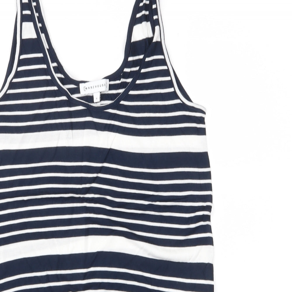 Womens UK Size 8 Warehouse Blue Basic Tank