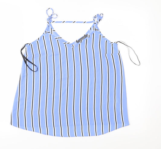 Primark Womens Blue Striped  Camisole Blouse Size 8