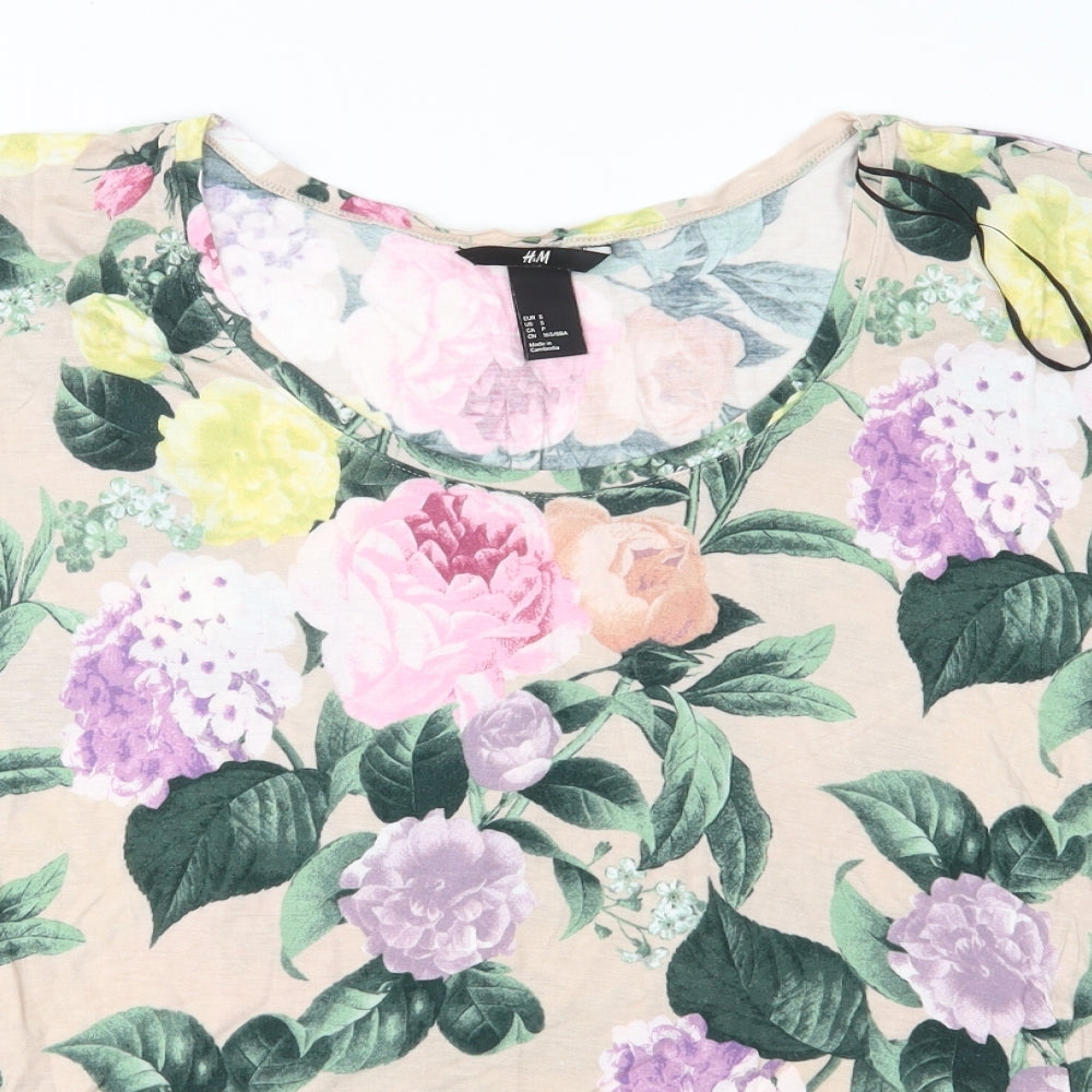 Womens UK Size S H&M Beige Basic Blouse