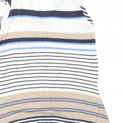 Dorothy Perkins Womens Ivory Striped Jersey Basic T-Shirt Size 10