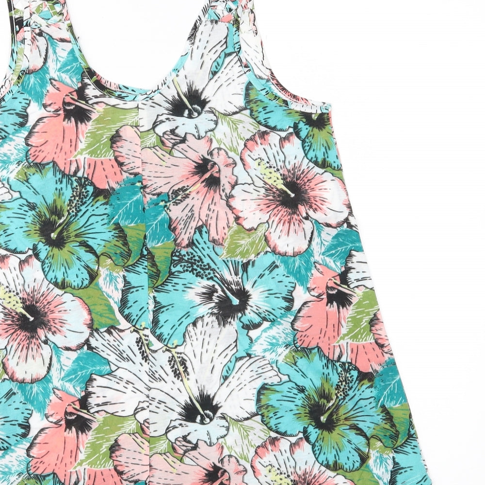 Womens UK Size XS H&M Green Basic Tank