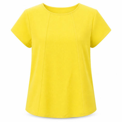 Womens UK Size 10 Papaya Yellow Basic Blouse