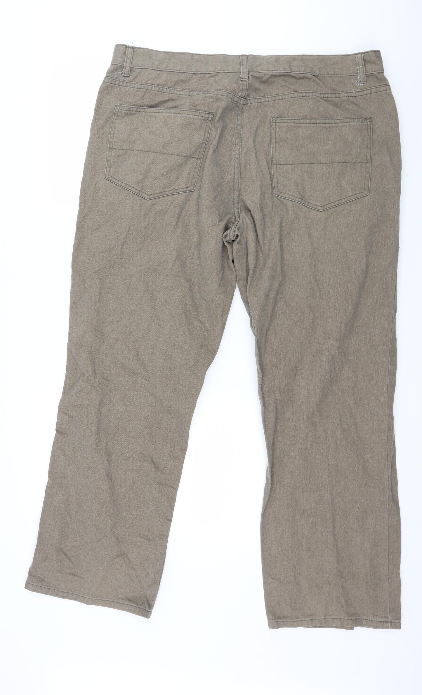 Easy Mens Brown  Denim Straight Jeans Size 40 in L28 in