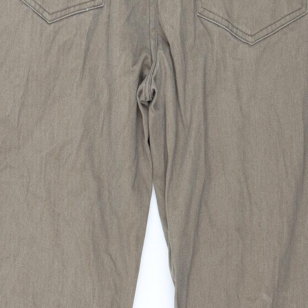 Easy Mens Brown  Denim Straight Jeans Size 40 in L28 in