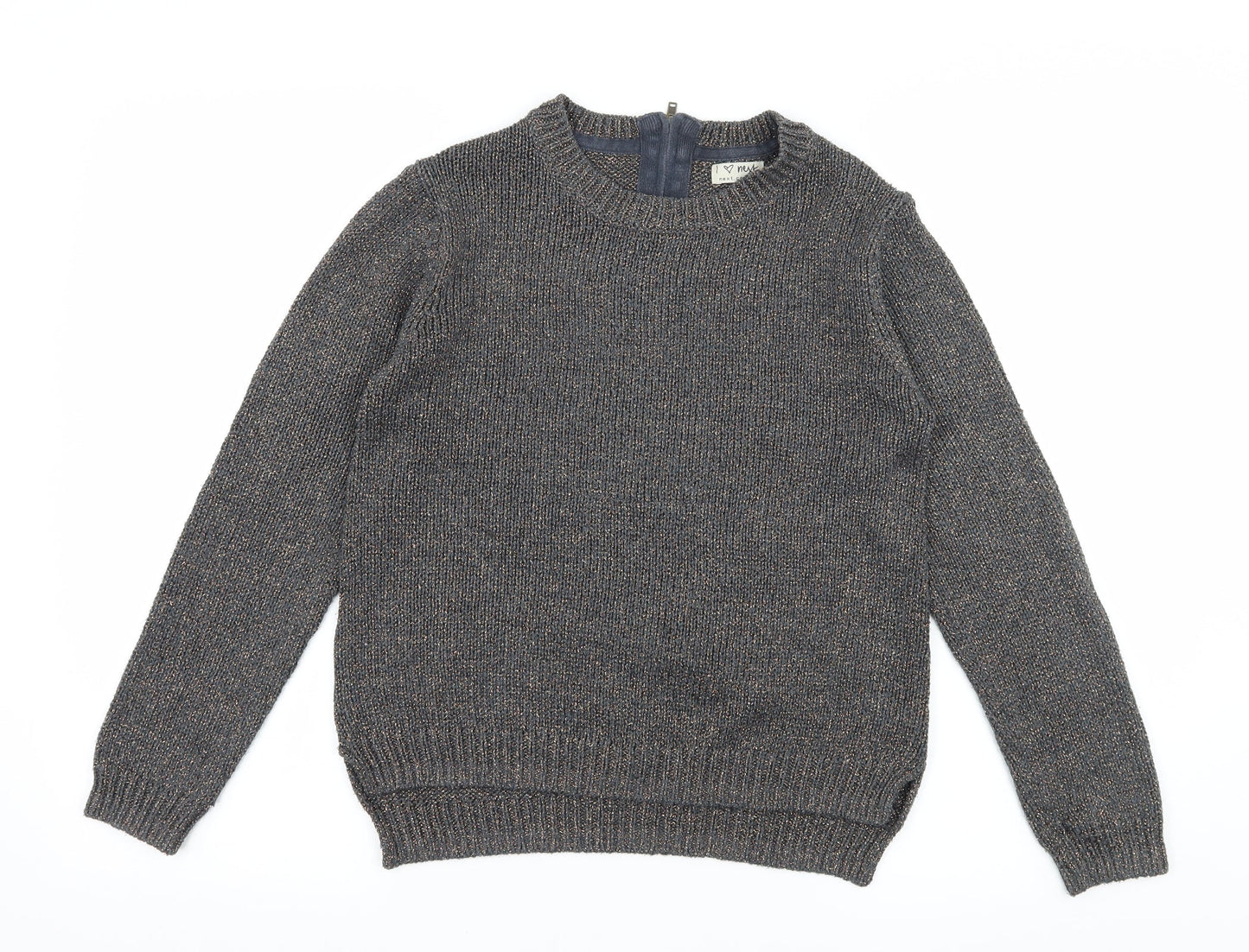 NEXT Girls Grey  Knit Pullover Jumper Size 12 Years