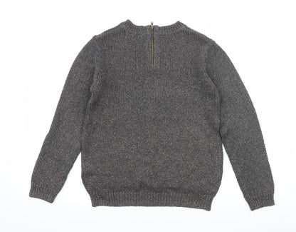 NEXT Girls Grey  Knit Pullover Jumper Size 12 Years
