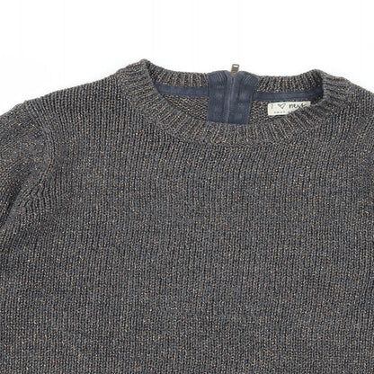 NEXT Girls Grey  Knit Pullover Jumper Size 12 Years