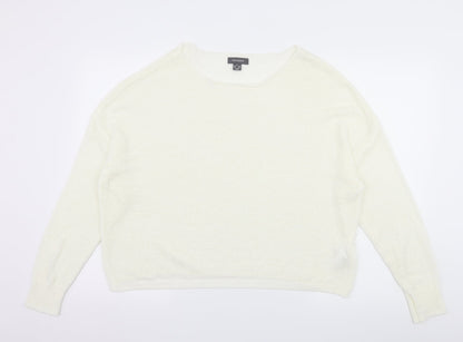 Primark Womens White  Knit Pullover Jumper Size 18