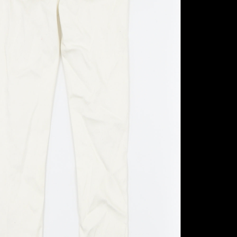 Denim & Co. Girls White  Denim Skinny Jeans Size 7-8 Years - Distressed