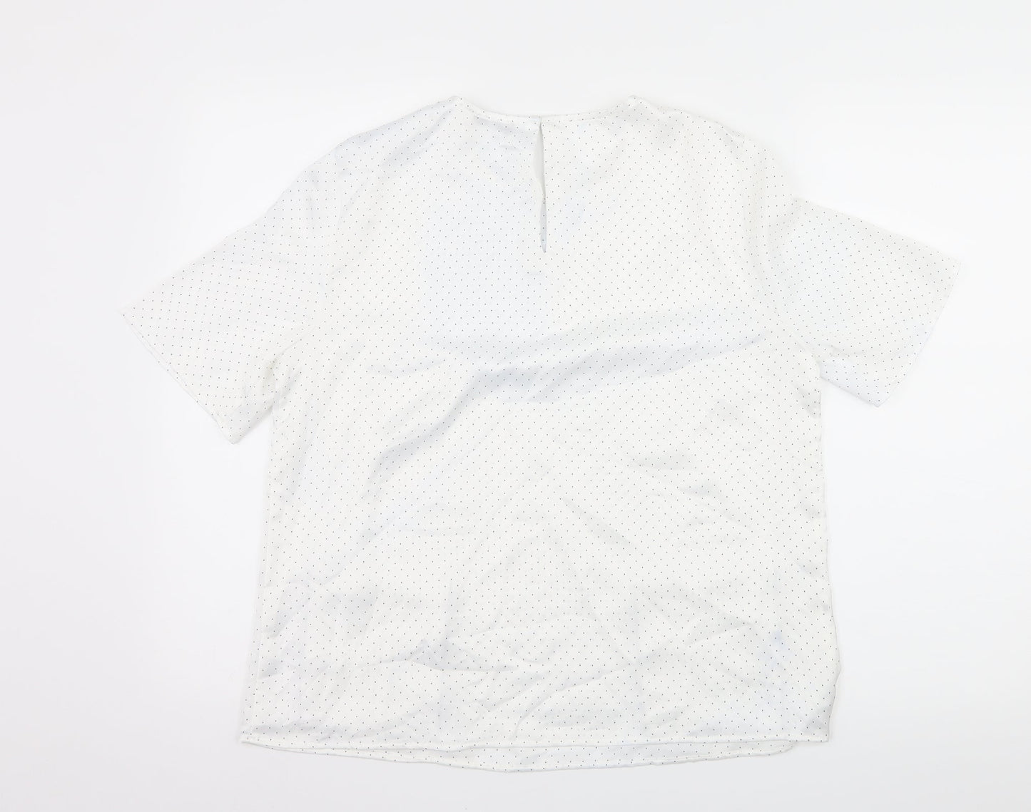 Womens UK Size L Mango White Basic Blouse