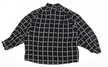 Primark Womens Black Check  Basic Blouse Size 12