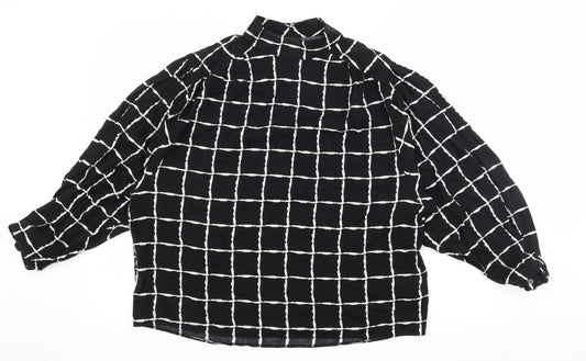 Primark Womens Black Check  Basic Blouse Size 12