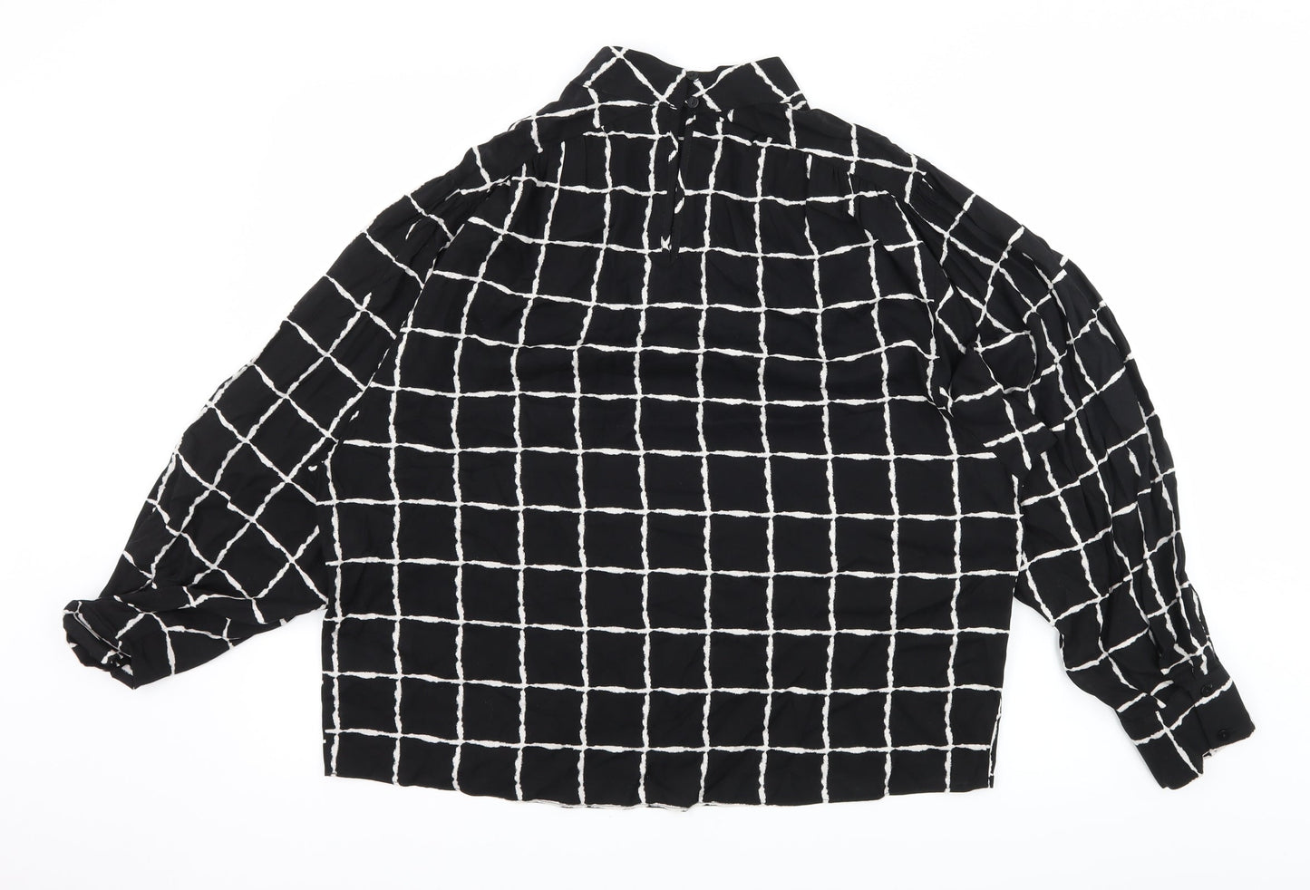 Primark Womens Black Check  Basic Blouse Size 12