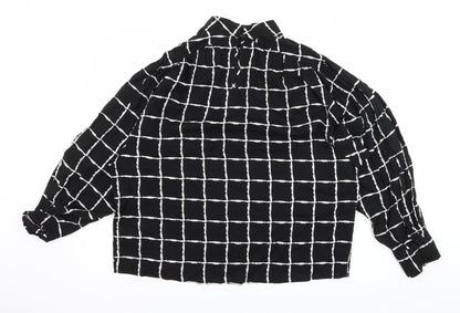 Primark Womens Black Check  Basic Blouse Size 12