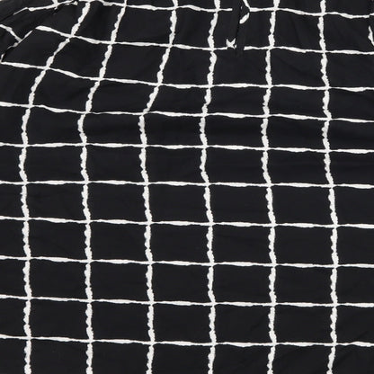 Primark Womens Black Check  Basic Blouse Size 12
