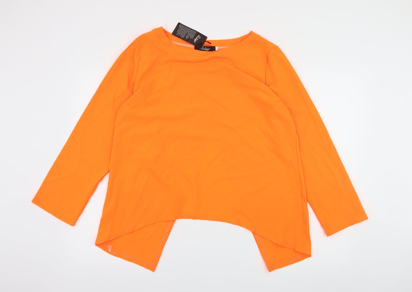 Ruiyige Womens Orange   Basic Blouse Size 3XL  - Neon