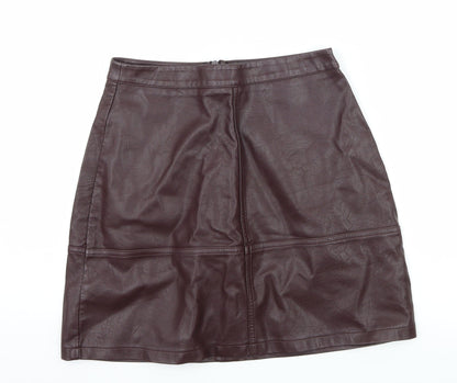 New Look Womens Purple   A-Line Skirt Size 8