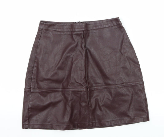 New Look Womens Purple   A-Line Skirt Size 8