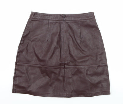New Look Womens Purple   A-Line Skirt Size 8