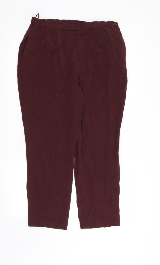 Womens UK Size 34 in Preworn Regular Fit  Red Trousers