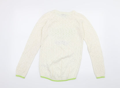 George Girls Beige   Pullover Jumper Size 12-13 Years  - Face
