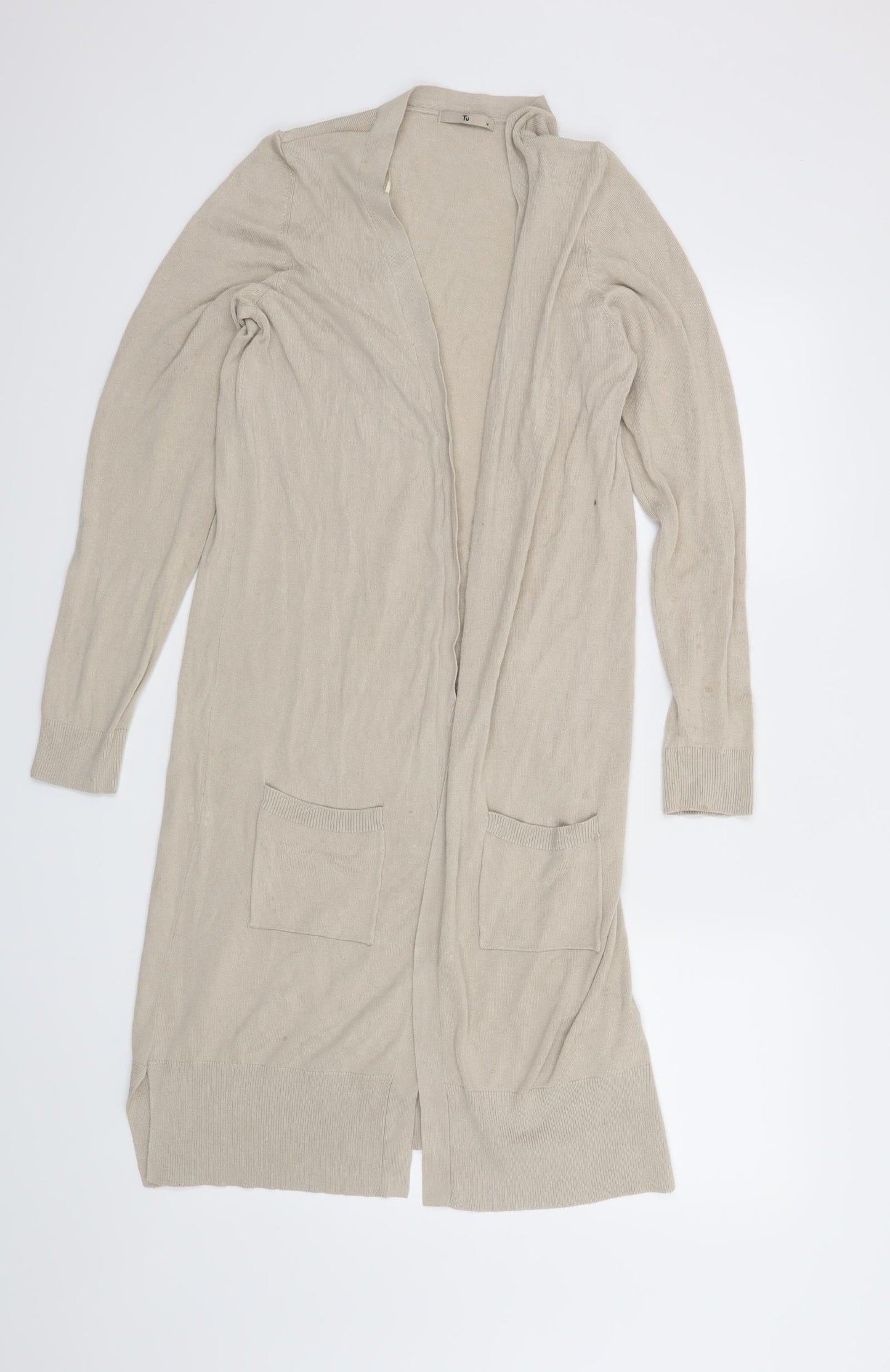 TU Womens Beige   Cardigan Jumper Size M