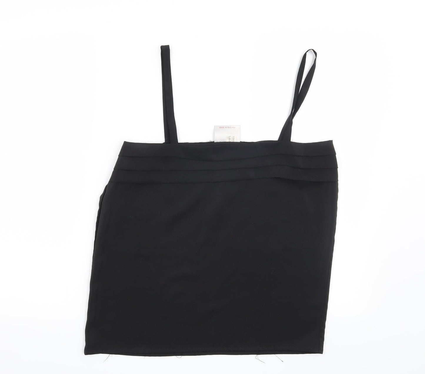 Womens UK Size 14 Preworn Black Basic Blouse
