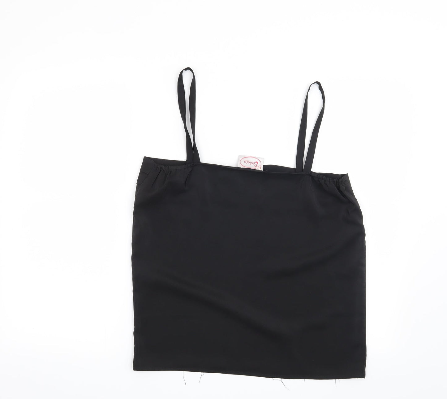 Womens UK Size 14 Preworn Black Basic Blouse