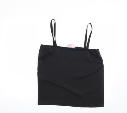 Womens UK Size 14 Preworn Black Basic Blouse